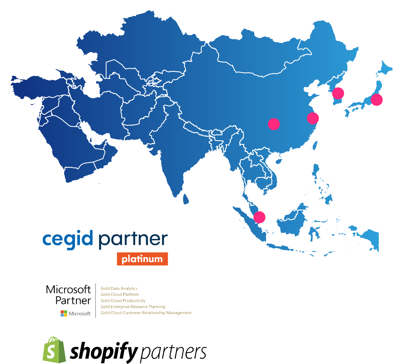 アジア主要地域をカバー
